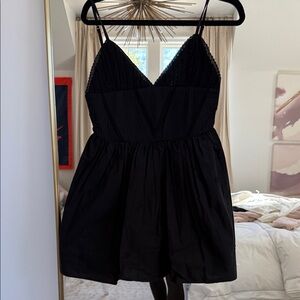 Zara Black Eyelet mini sundress
Size XS
